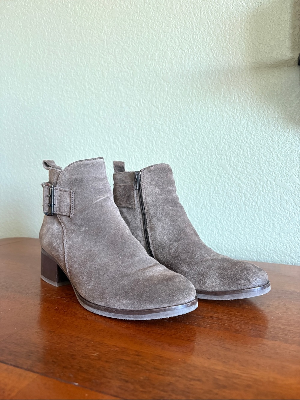 Women’s Taupe Suede Ankle Boots